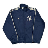 New York Yankees Adidas Mlb Track Jacket - Large White Polyester