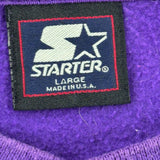 Starter Sweatshirt - Large Purple Cotton