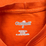 Carhartt T-Shirt - Small Orange Cotton
