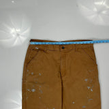 Frb229 Brn Carhartt Carpenter Trousers - 38W 32L Brown Cotton