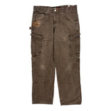Wrangler Carpenter Trousers - 34W 32L Brown Cotton