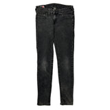 Made In Usa True Religion Skinny Jeans - 29W UK 8 Black Cotton Blend