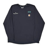 Hydro Serve Carhartt Long Sleeve T-Shirt - XL Navy Cotton