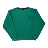 Polo By Ralph Lauren Sweatshirt - Large Green Cotton Blend