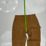 Made In USA Carhartt Double Knee Carpenter Pants - 31W 29L Brown Cotton
