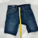 Levis Denim Shorts - 28W UK 8 Dark Wash Cotton Blend