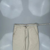 Tommy Hilfiger Pinstripe Chinos - 32W 30L Beige Cotton