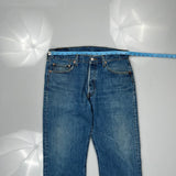 501 Levis Jeans - 33W 32L Blue Cotton