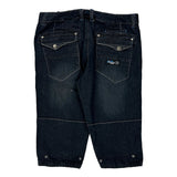 Krobar Cargo Denim Shorts - 36W 14L Dark Wash Cotton