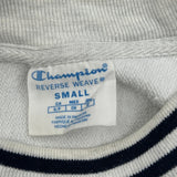 Reverse Weave Champion College Sweatshirt - Small Grey Cotton