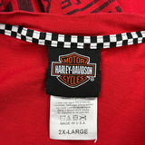 Harley Davidson Graphic T-Shirt - 2XL Red Cotton