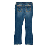 Rhythm Blues Boot Cut Jeans - 32W UK 10 Blue Cotton