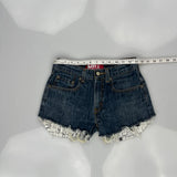 Levis Denim Shorts - 26W UK 6 Blue Cotton