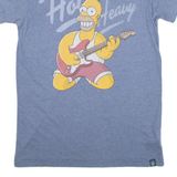 PULL AND BEAR The Simpsons Mens Band T-Shirt Blue L