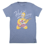 PULL AND BEAR The Simpsons Mens Band T-Shirt Blue L
