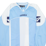 LEGEA No 20 Mens Football Shirt Jersey Blue Long Sleeve V-Neck L