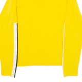 NIKE Womens T-Shirt Yellow Long Sleeve V-Neck UK 16