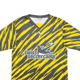 OPARD Swiss Soccer Camp Mens Football Shirt Jersey Yellow V-Neck S