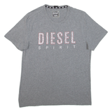 DIESEL Mens T-Shirt Grey L