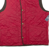 CHAPS Mens Quilted Gilet Red Nylon L