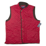 CHAPS Mens Quilted Gilet Red Nylon L