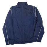 REEBOK Womens Track Jacket Blue Nylon UK 12