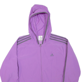 ADIDAS Womens Jacket Purple Hooded UK 14