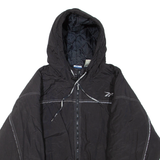REEBOK Mens Jacket Black Hooded XL