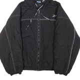 REEBOK Mens Jacket Black Hooded XL