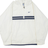 REEBOK Womens Pullover Jacket White Hooded UK 16