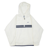 REEBOK Womens Pullover Jacket White Hooded UK 16