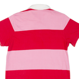FILA Mens Polo Shirt Pink Striped S