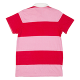 FILA Mens Polo Shirt Pink Striped S
