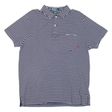 POLO RALPH LAUREN Mens Polo Shirt Blue Striped M