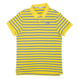 NIKE Mens Polo Shirt Yellow Striped M