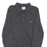 BEN SHERMAN Mens Polo Shirt Grey Long Sleeve XS