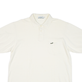 CROCODILE INTERNATIONAL Mens Polo Shirt Cream 2XL