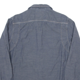 VANS Mens Plain Shirt Blue Long Sleeve M