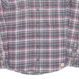 CARHARTT Womens Flannel Shirt Grey Check Long Sleeve M