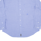 TOMMY HILFIGER Mens Shirt Blue Check Long Sleeve L