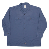 DICKIES Mens Worker Shirt Blue Long Sleeve XL