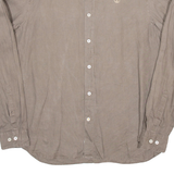 TIMBERLAND Slim Fit Mens Plain Shirt Brown Long Sleeve M