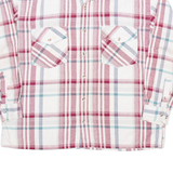 VINCI TRADITION Mens Flannel Shirt Red Check Long Sleeve L