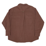 WOOLRICH Mens Flannel Shirt Brown Long Sleeve XL
