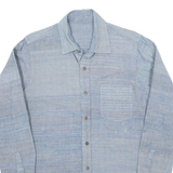 Mens Plain Shirt Blue Long Sleeve M