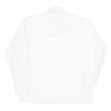 Mens Plain Shirt White Long Sleeve M