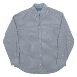 THINK PINK Mens Shirt Blue Check Long Sleeve M