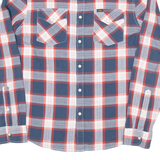 LEE Mens Shirt Blue Check Long Sleeve M
