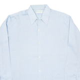 Mens Plain Shirt Blue Long Sleeve M