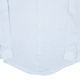 Mens Plain Shirt Blue Long Sleeve M